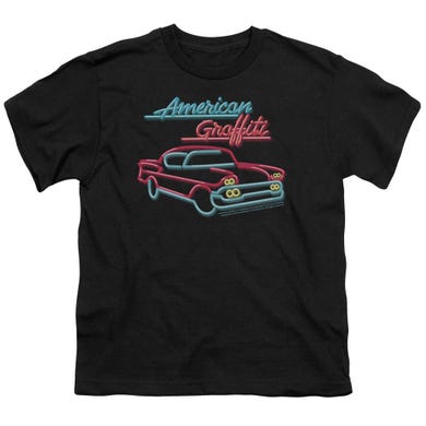 American Grafitti Neon Car Logo Kids T-Shirt