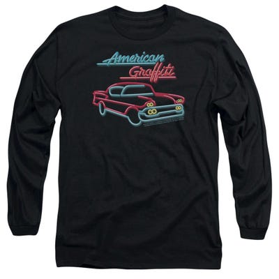 American Grafitti Neon Car Logo Long Sleeve Shirt