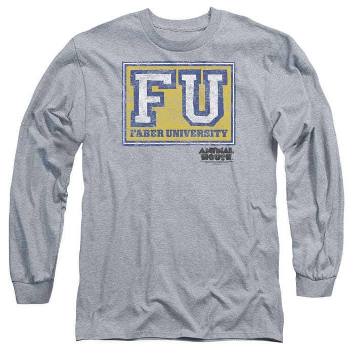 Animal House FU Faber University Vintage Logo Long Sleeve Shirt