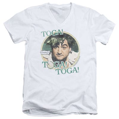 Animal House Toga Photo Logo V-Neck T-Shirt