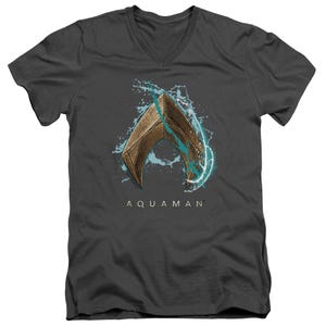 Aquaman Movie Water Shield V-Neck T-Shirt