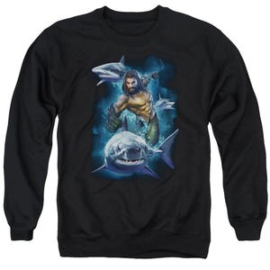 Aquaman Movie Swimming With Sharks Sweatshirt