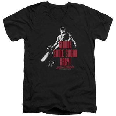 Army of Darkness Gimme Some Sugar Baby! V-Neck T-Shirt