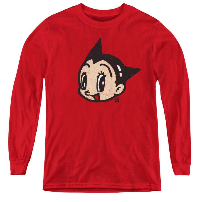 Astro Boy Face Logo Kids Long Sleeve Shirt