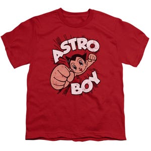 Astro Boy Flying Big Punch Logo Kids T-Shirt