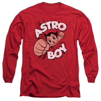 Astro Boy Flying Big Punch Logo Long Sleeve Shirt