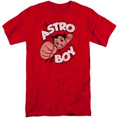 Astro Boy Flying Big Punch Logo Tall T-Shirt