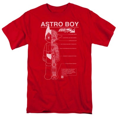 Astro Boy Schematics Anatomy of Astroboy T-Shirt