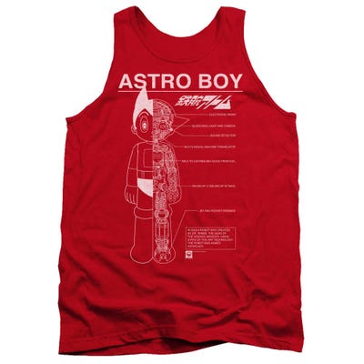 Astro Boy Schematics Anatomy of Astroboy Tank Top