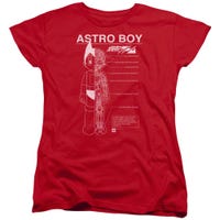 Astro Boy Schematics Anatomy of Astroboy Womens T-Shirt