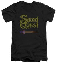 Atari 8 Bit Sword Quest V-Neck T-Shirt