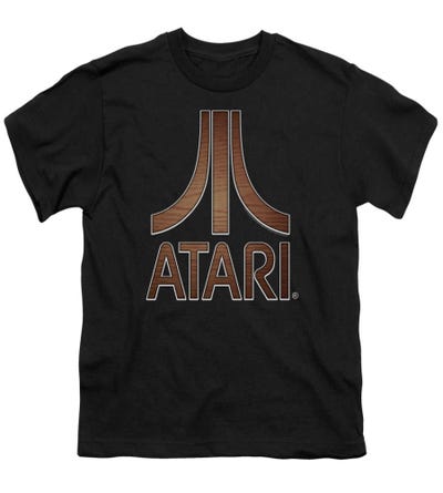 Atari Classic Wood Emblem Kids T-Shirt