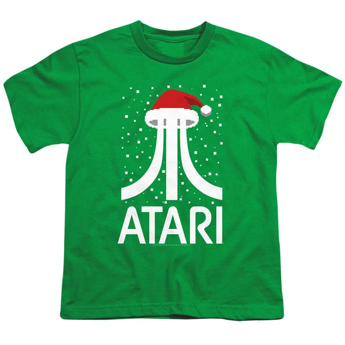 Atari Pixel Santa Hat Kids T-Shirt