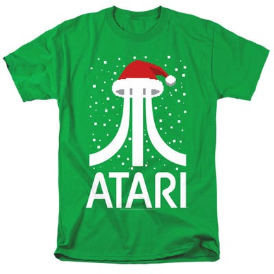 Atari Pixel Santa Hat T-Shirt