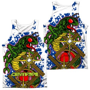 INSECT ATTACK CENTIPEDE ATARI Front & Back Sublimation Tank Top