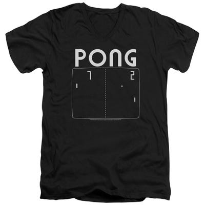 Atari Pong Screen V-Neck T-Shirt