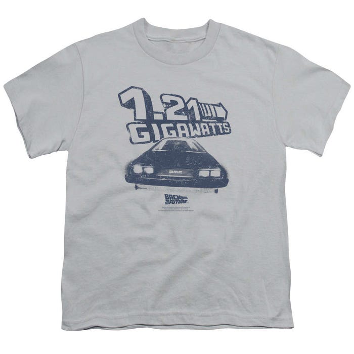 Back to the Future 1.21 Gigawatts Delorean Kids T-Shirt