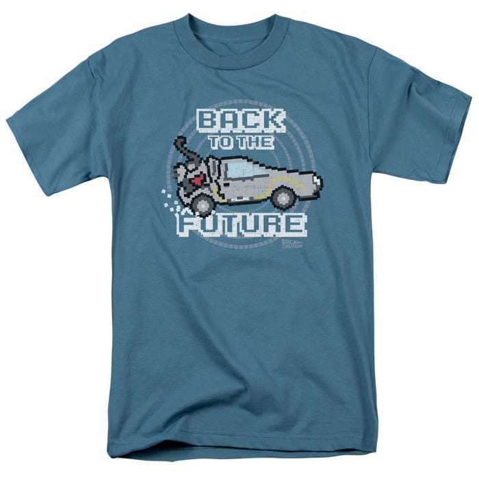 Back to the Future 8 Bit Future Delorean T-Shirt