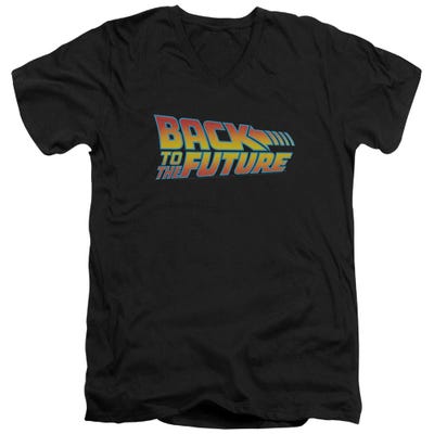 Back to the Future Classic Logo V-Neck T-Shirt
