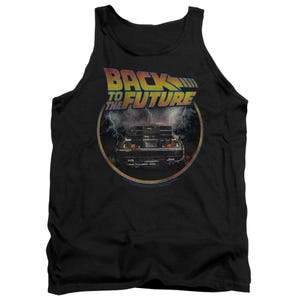 Back to the Future Delorean Time Machine Back View Logo Tank Top