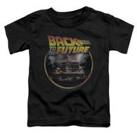 Back to the Future Delorean Time Machine Back View Logo Toddler T-Shirt