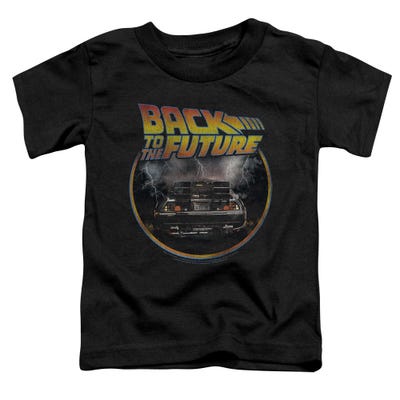 Back to the Future Delorean Time Machine Back View Logo Toddler T-Shirt