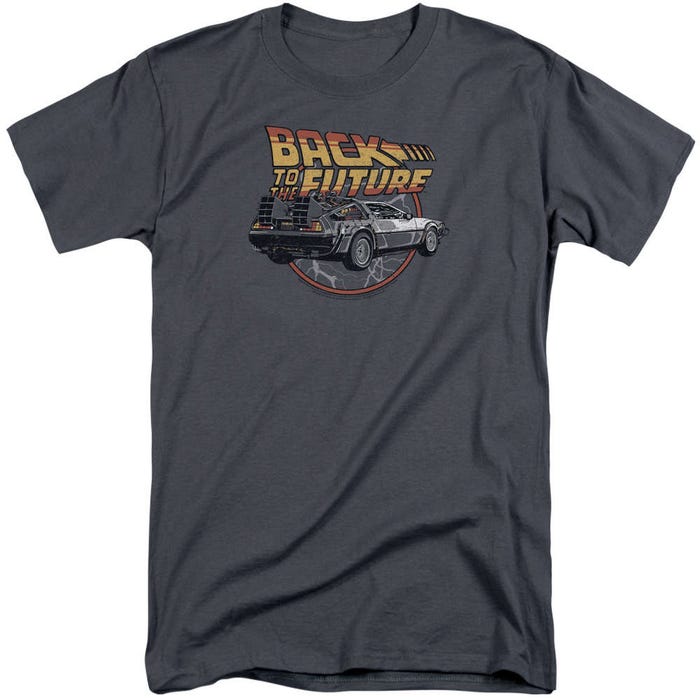 Back to the Future Delorean Time Machine Tall T-Shirt