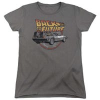 Back to the Future Delorean Time Machine Womens T-Shirt