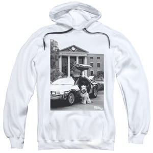 Back to the Future Einstein and Delorean Photo Hoodie