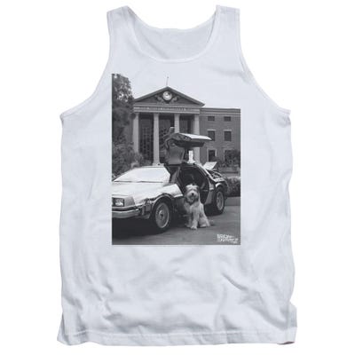 Back to the Future Einstein and Delorean Photo Tank Top