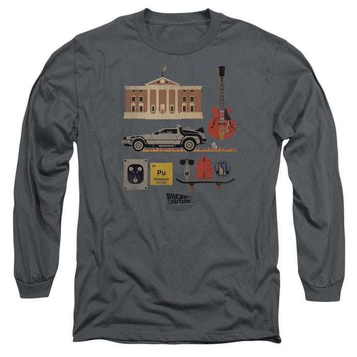 Back to the Future Items Mash UP Long Sleeve Shirt