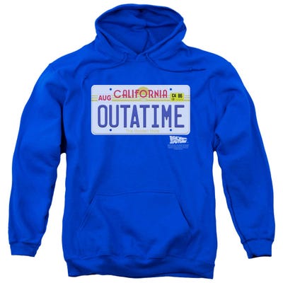 Back to the Future Outatime License Plate California Hoodie