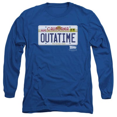 Back to the Future Outatime License Plate California Long Sleeve Shirt