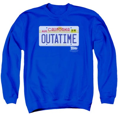 Back to the Future Outatime License Plate California Sweatshirt