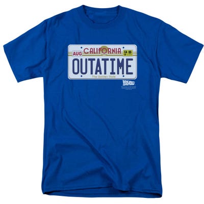 Back to the Future Outatime License Plate California T-Shirt