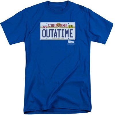 Back to the Future Outatime License Plate California Tall T-Shirt