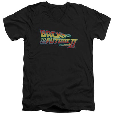 Back to the Future Part 2 Classic Logo V-Neck T-Shirt