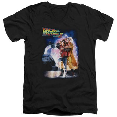Back to the Future Part 2 Movie Poster V-Neck T-Shirt