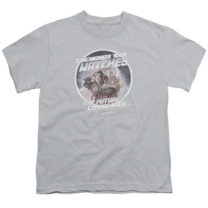 Back to the Future Part 2 Synchronize Your Watches Kids T-Shirt
