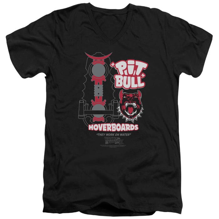 Back to the Future Pit Bull Hoverboards They Work On Water V-Neck T-Shirt