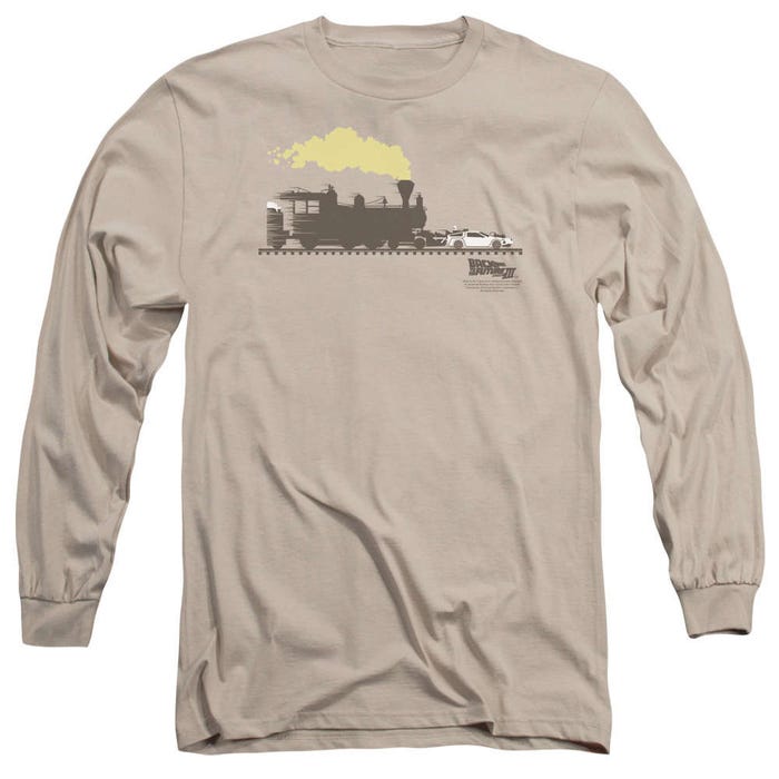 Back to the Future Pushing The Delorean Long Sleeve Shirt
