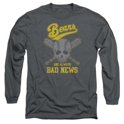 Bad News Bears Always Bad News Baseball Skull Long Sleeve Shirt