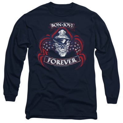 Bon Jovi/forever Skull Long Sleeve Shirt