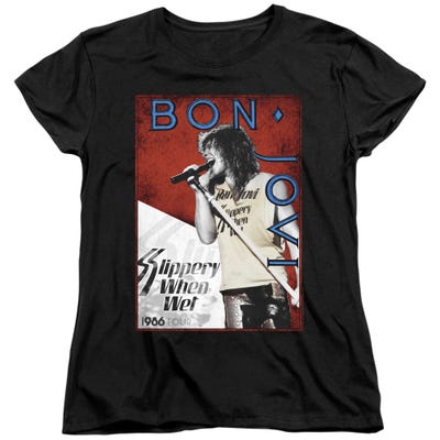 Bon Jovi 1986 Tour Womens T-Shirt