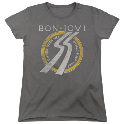 Bon Jovi Slippery When Wet World Tour Women's T-Shirt