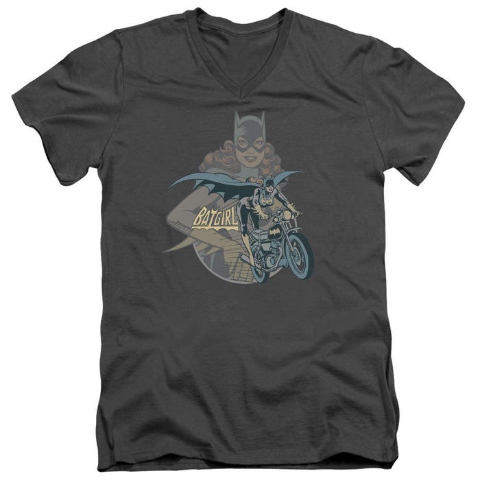 Batgirl Biker V-Neck T-Shirt