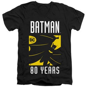 Batman 80 Year Silhouette V-Neck T-Shirt