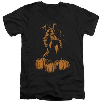 Batman A Bat Among Pumpkins V-Neck T-Shirt