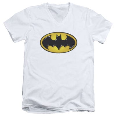 Batman Airbrush Bat Symbol V-Neck T-Shirt