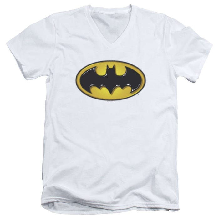 Batman Airbrush Bat Symbol V-Neck T-Shirt